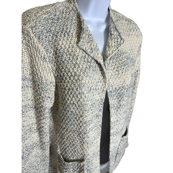 Orvis Chunky Knit Tweed Open Front Cardigan Sweater Women's Size Small - Picture 2 of 5